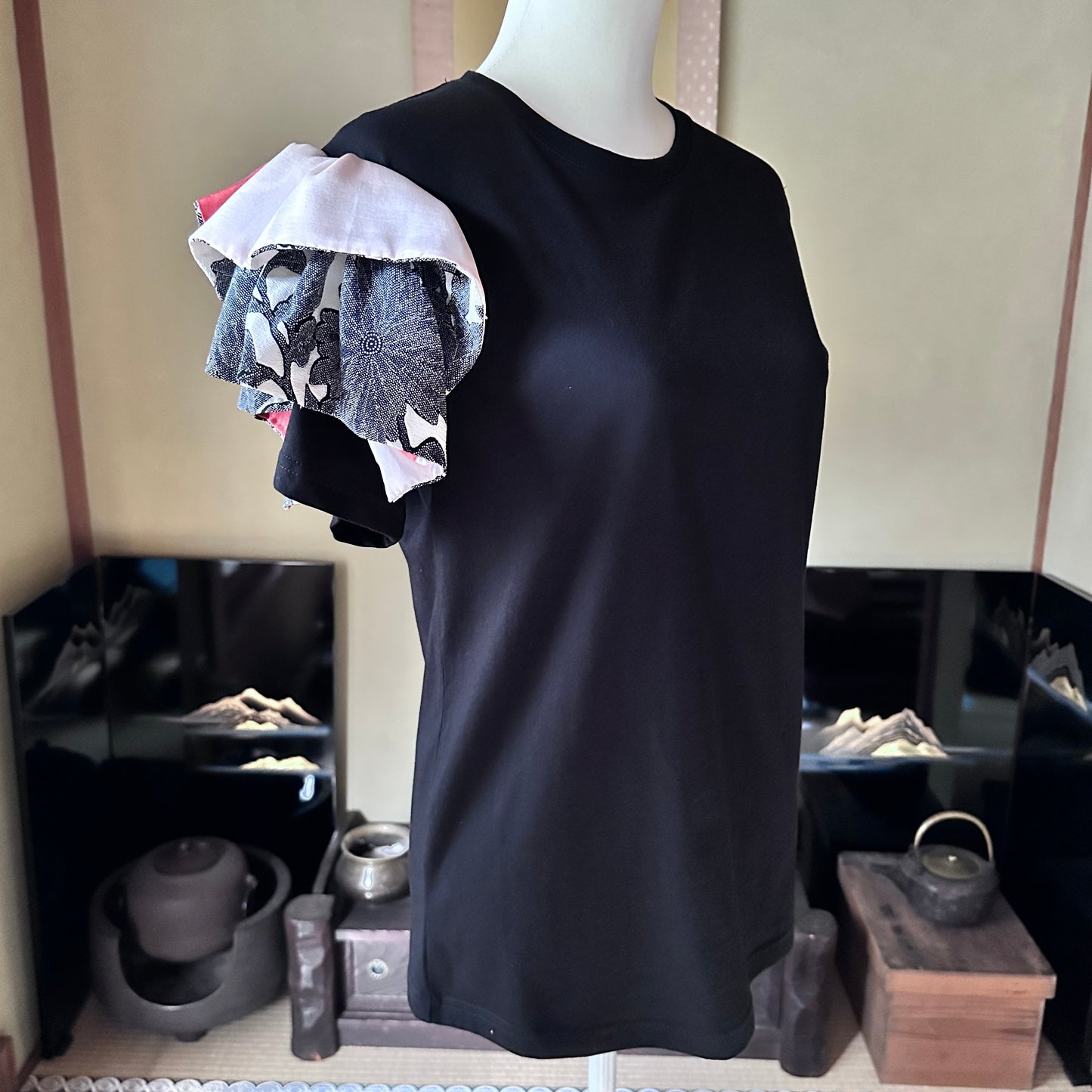 創作和服設計T 黒色