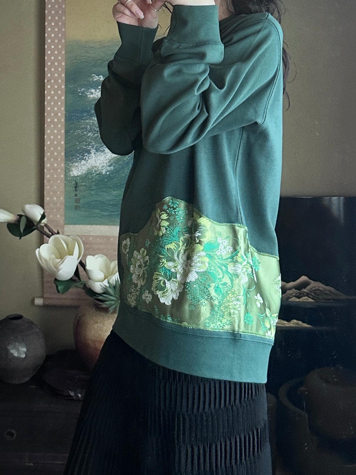 創作和服設計衛衣 御召茶