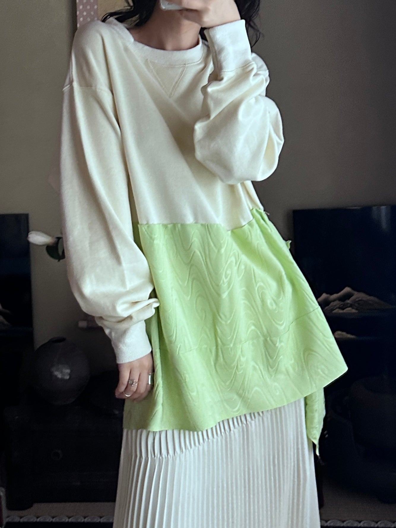 Redesigned Kimono Handmade Trainer Pearl color