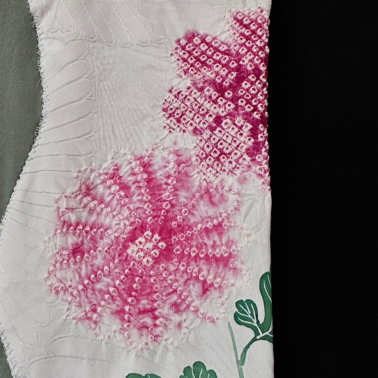 Redesigned Kimono Handmade T-Shirt Green tea color