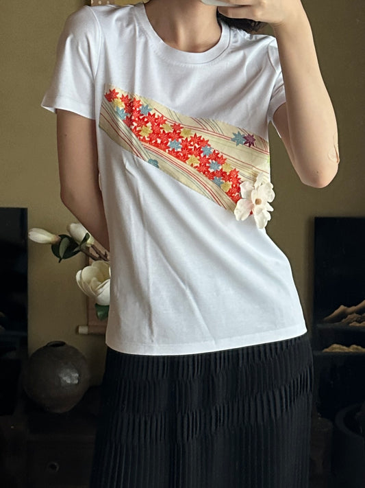 Redesigned Kimono Handmade T-Shirt White