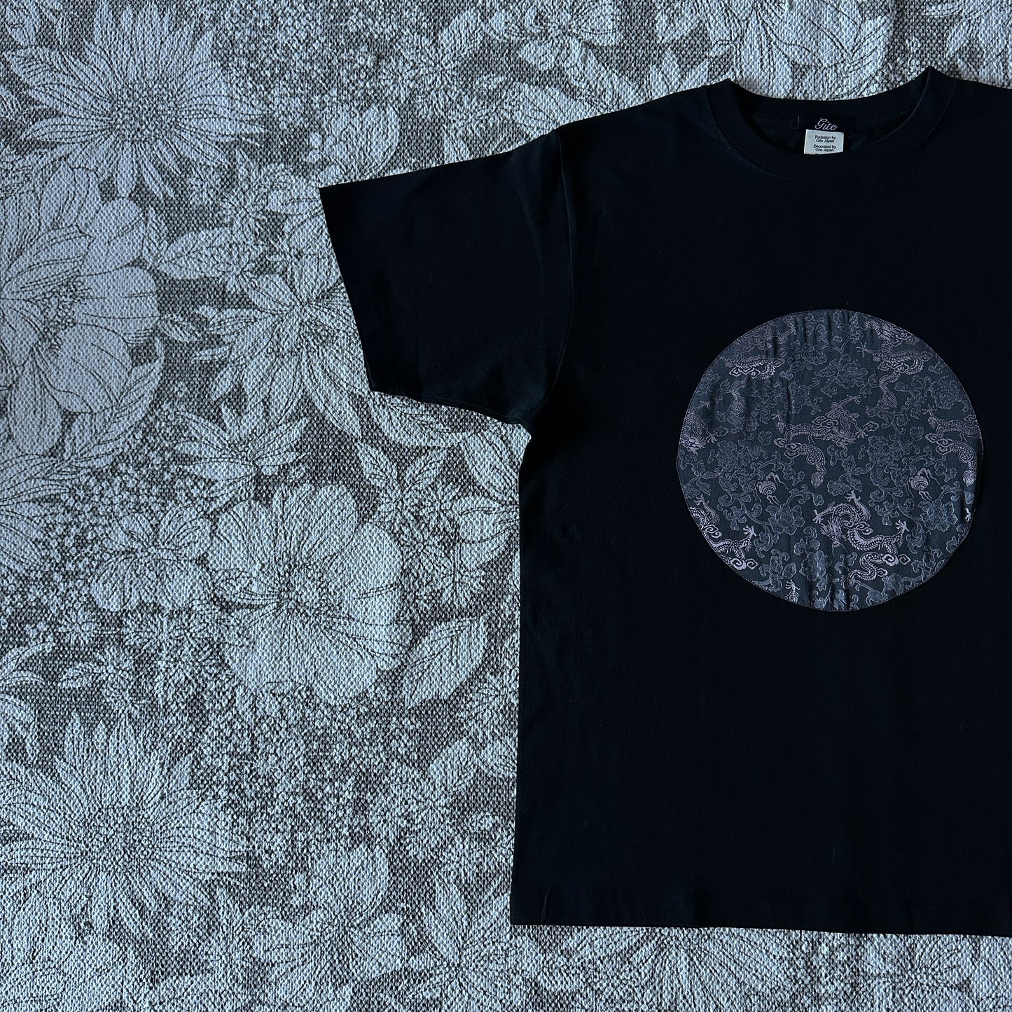 Redesigned Kimono Handmade T-Shirt Black