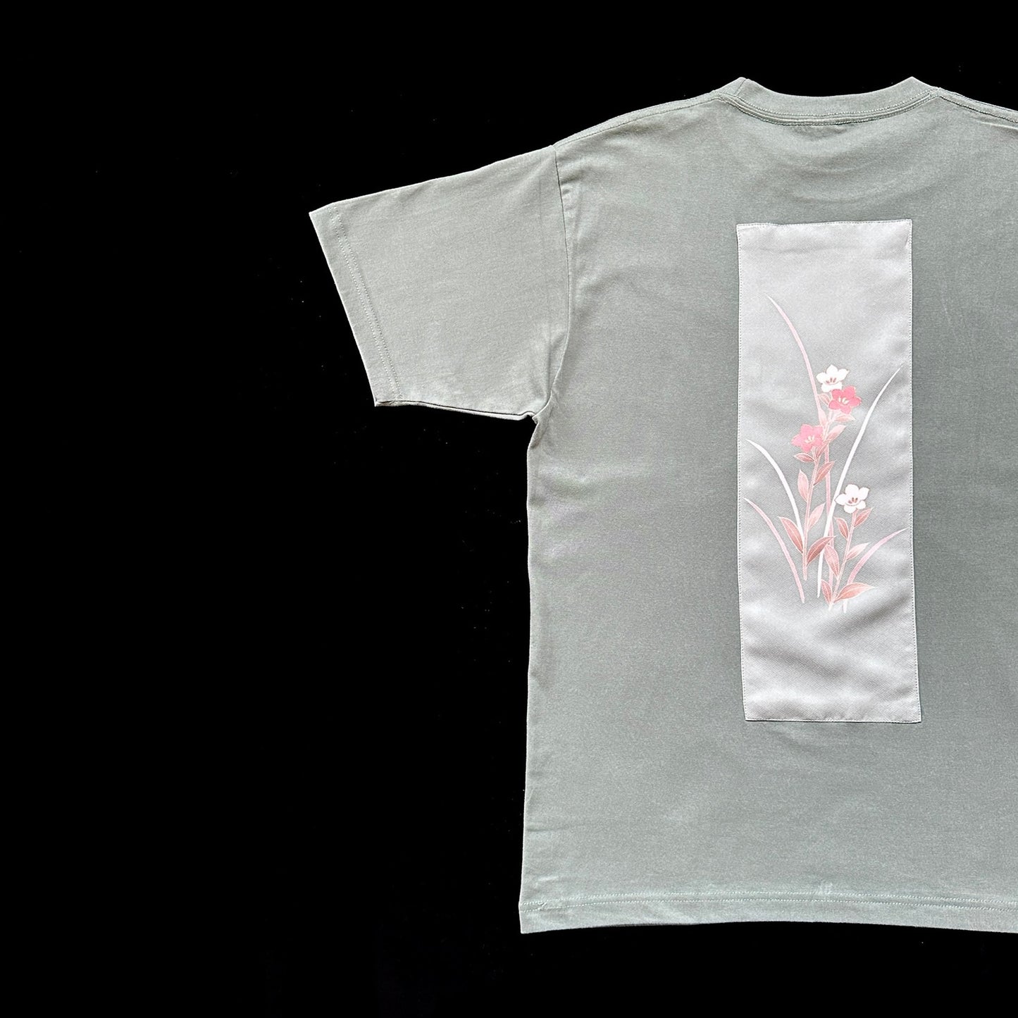 Redesigned Kimono Handmade T-Shirt Green tea color