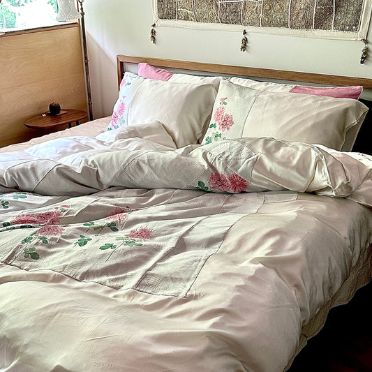 Silk Duvet Cover, Pillowcase, and Fitted Sheet 3-Piece Set