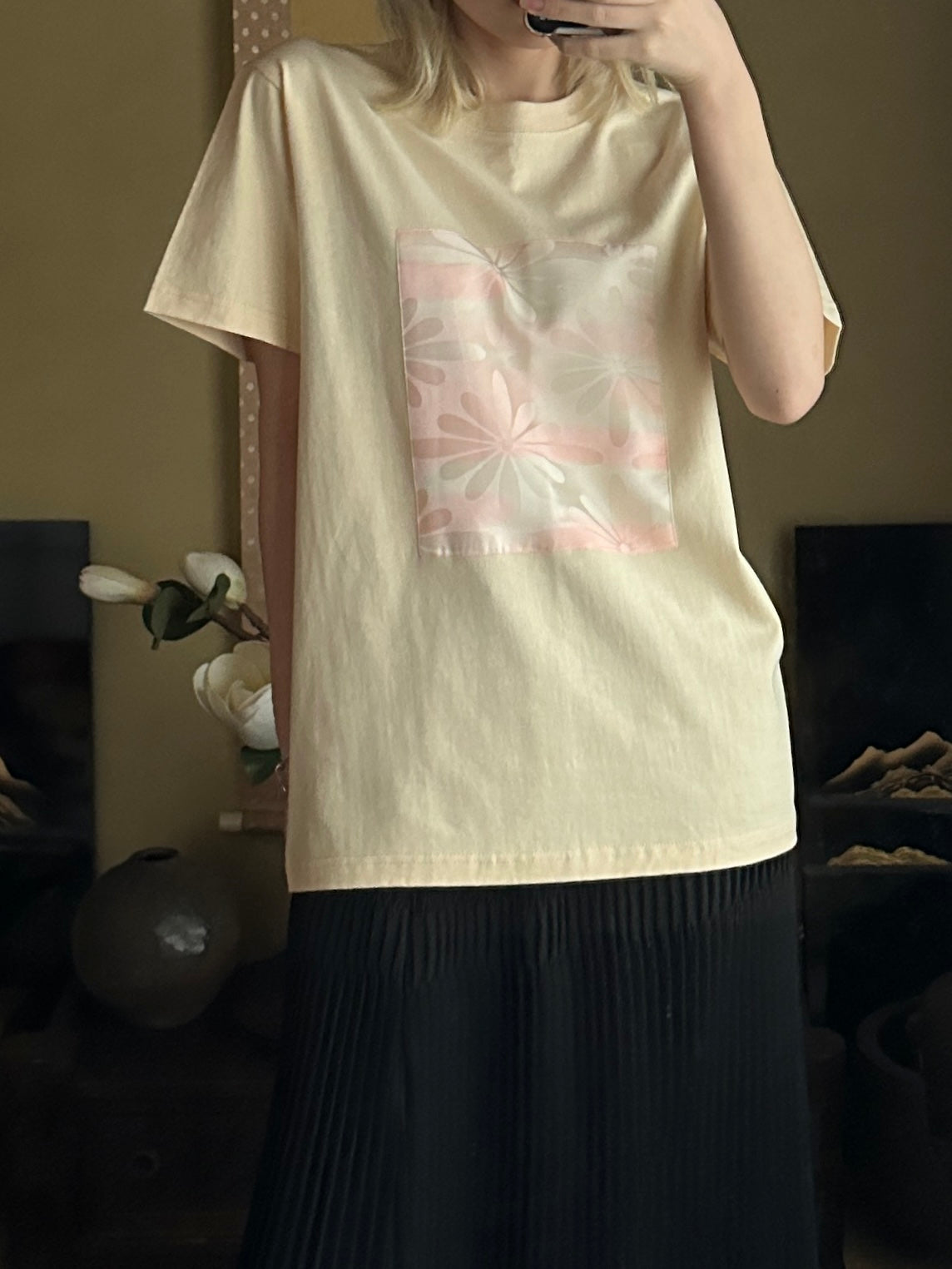 創作着物デザイン Tシャツ 煉色