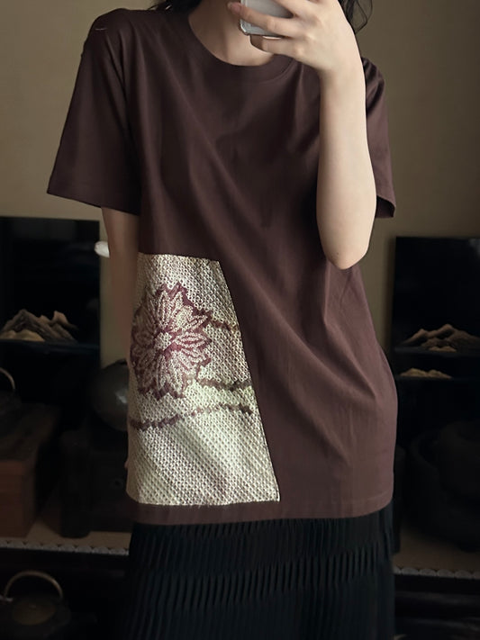 創作着物デザインTシャツ 墨色