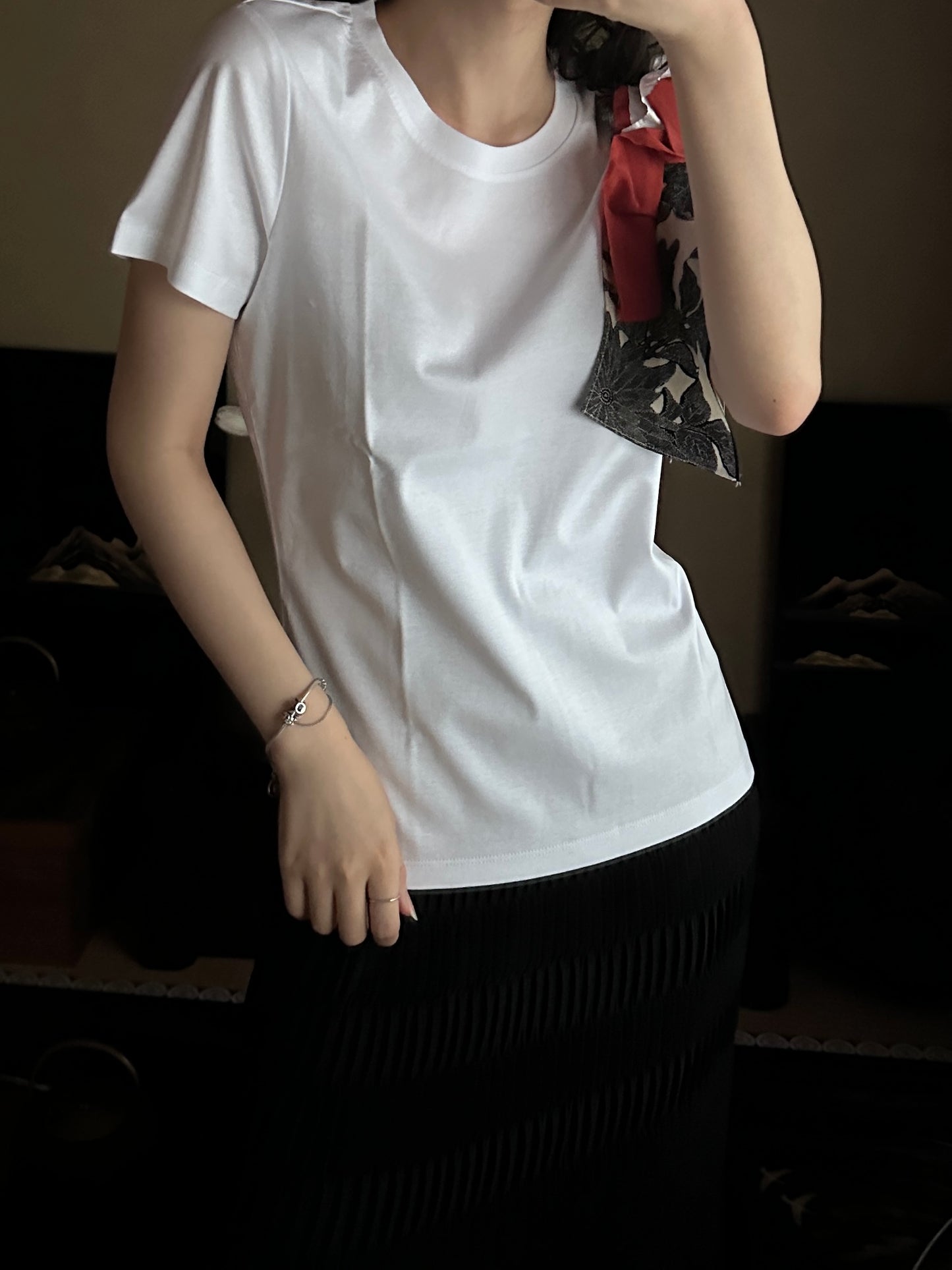 Redesigned Kimono Handmade T-Shirt White