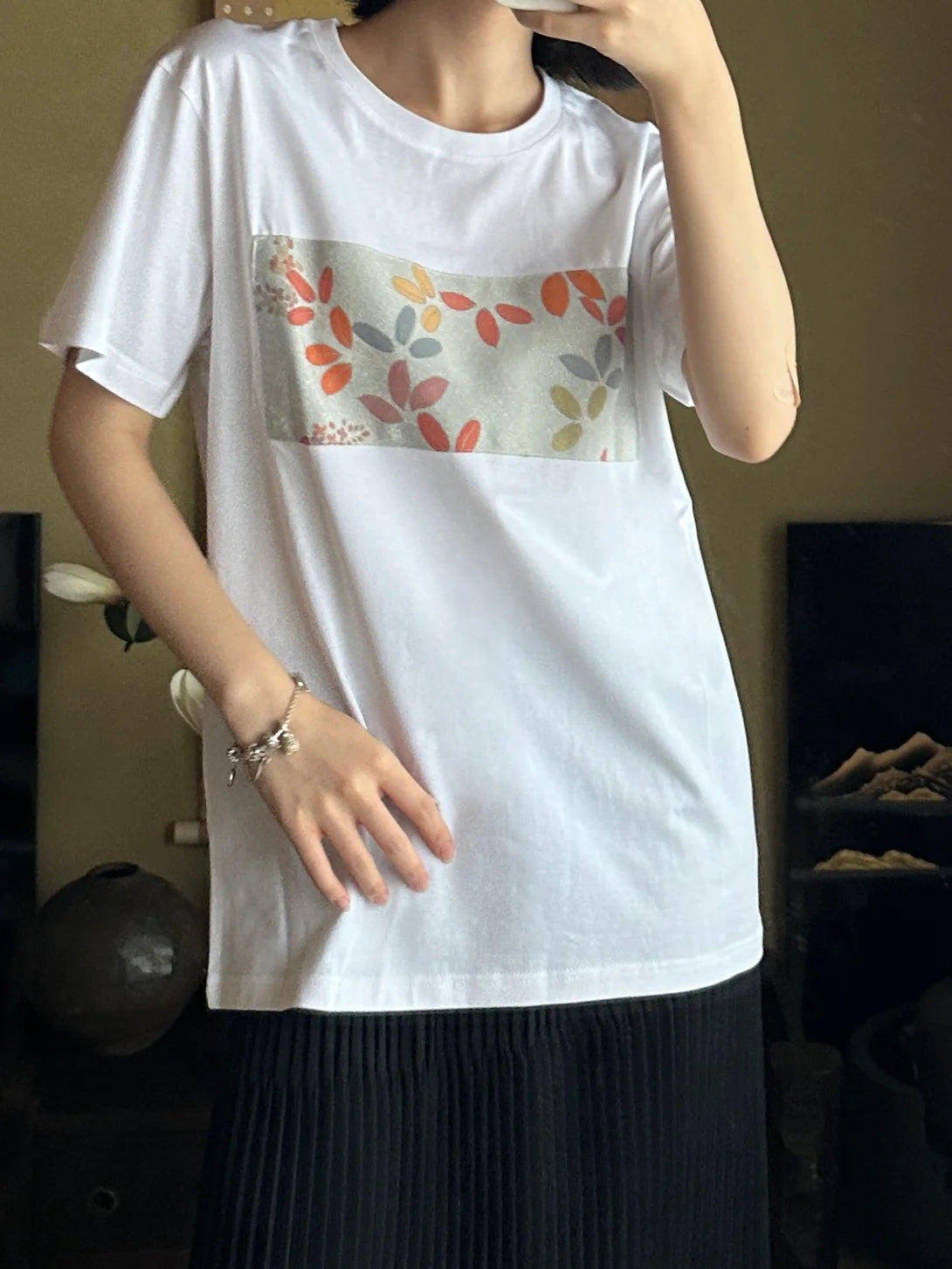 Redesigned Kimono Handmade T-Shirt White