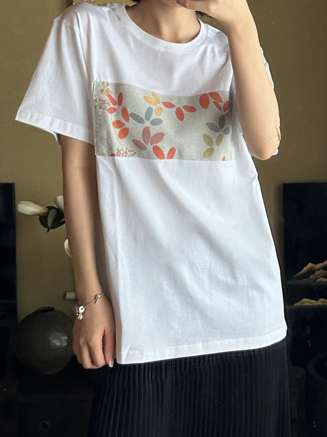 Redesigned Kimono Handmade T-Shirt White