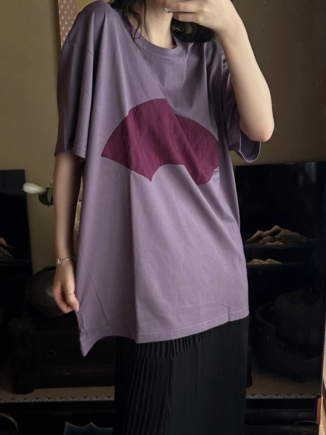 Redesigned Kimono Handmade T-Shirt Ancient Purple