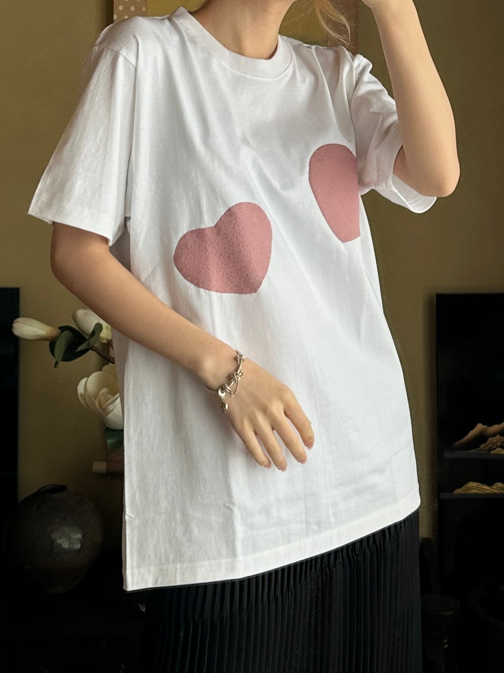 Redesigned Kimono Handmade T-Shirt White