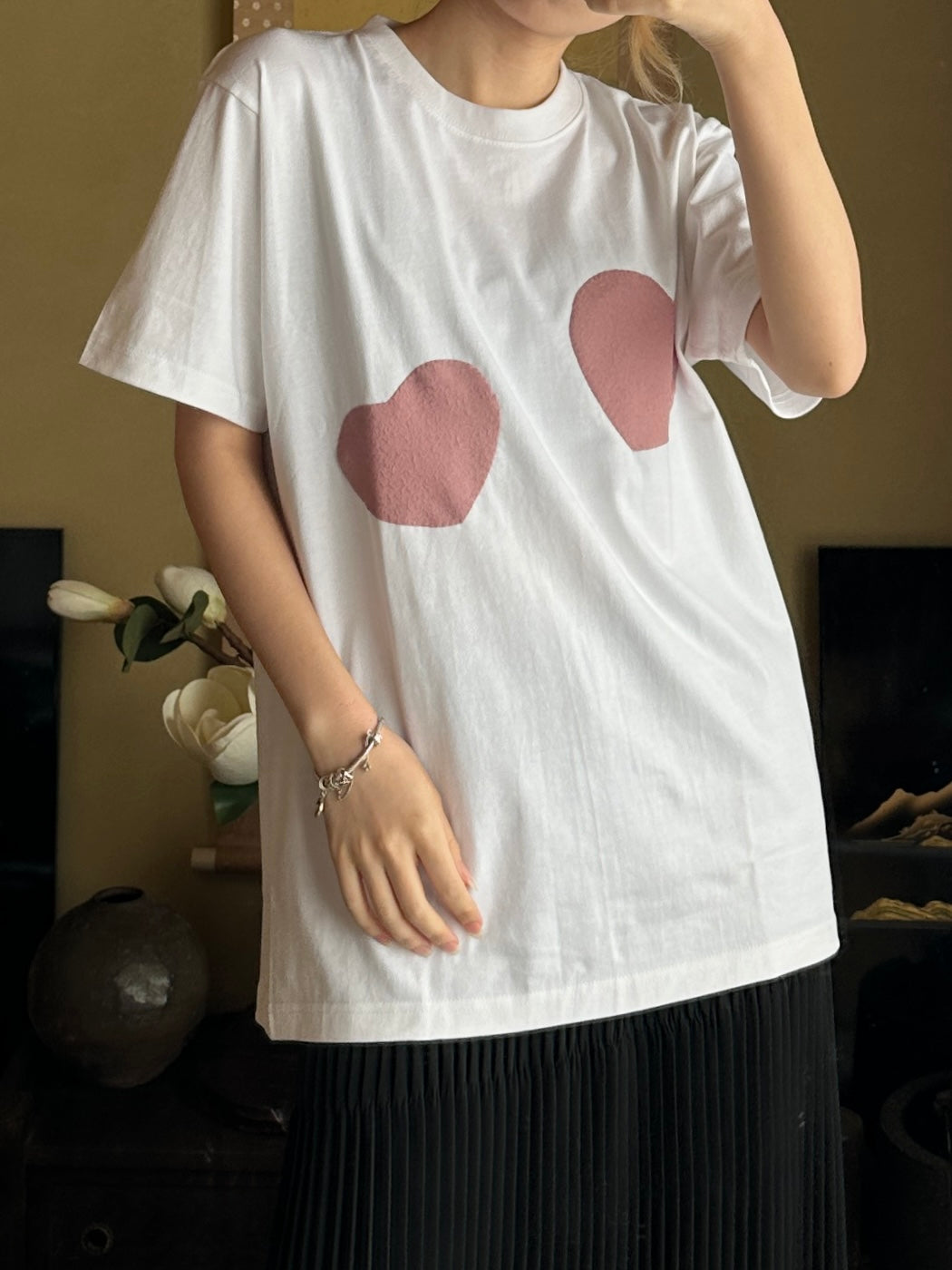 Redesigned Kimono Handmade T-Shirt White