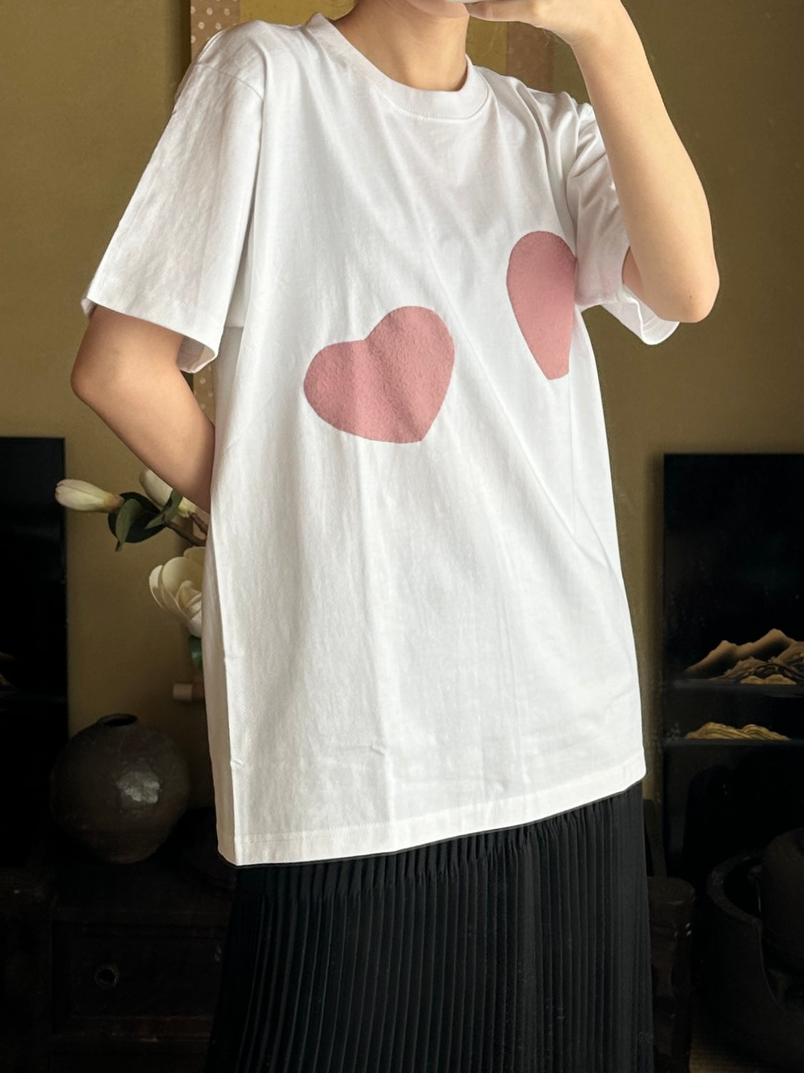 Redesigned Kimono Handmade T-Shirt White