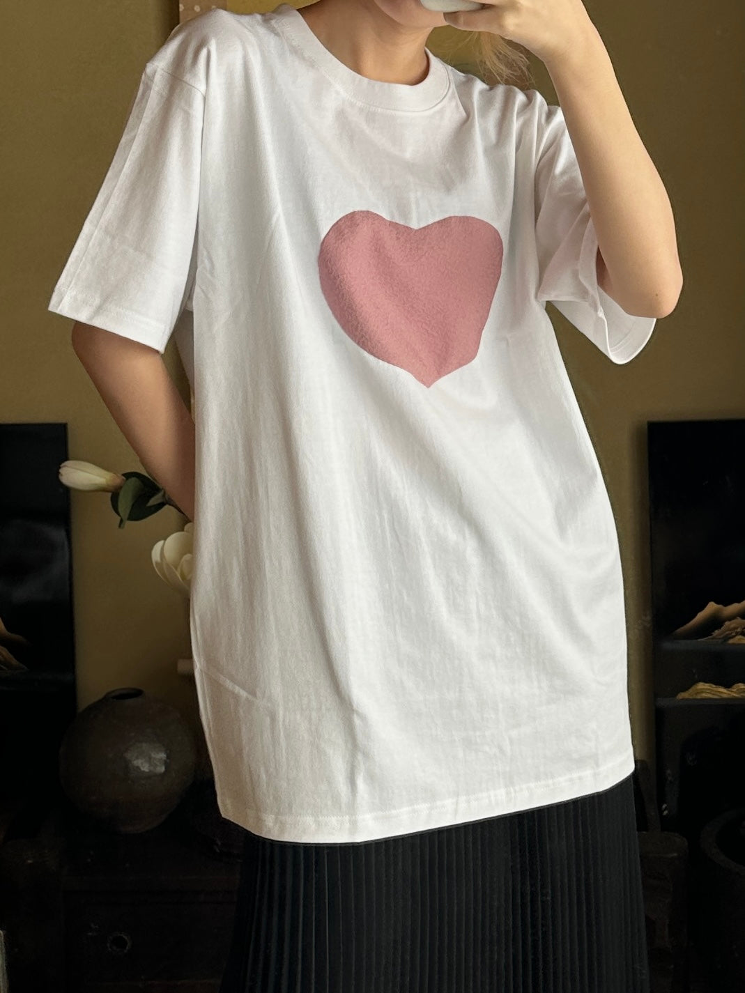 Redesigned Kimono Handmade T-Shirt White