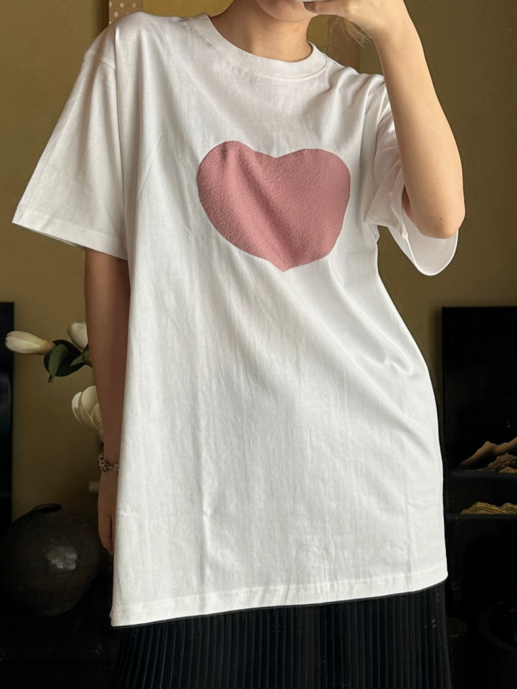 Redesigned Kimono Handmade T-Shirt White