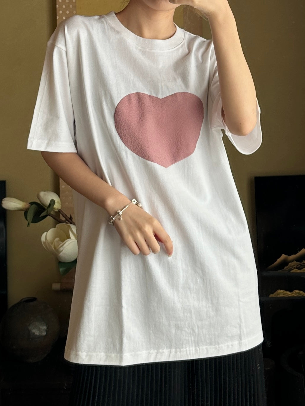 Redesigned Kimono Handmade T-Shirt White