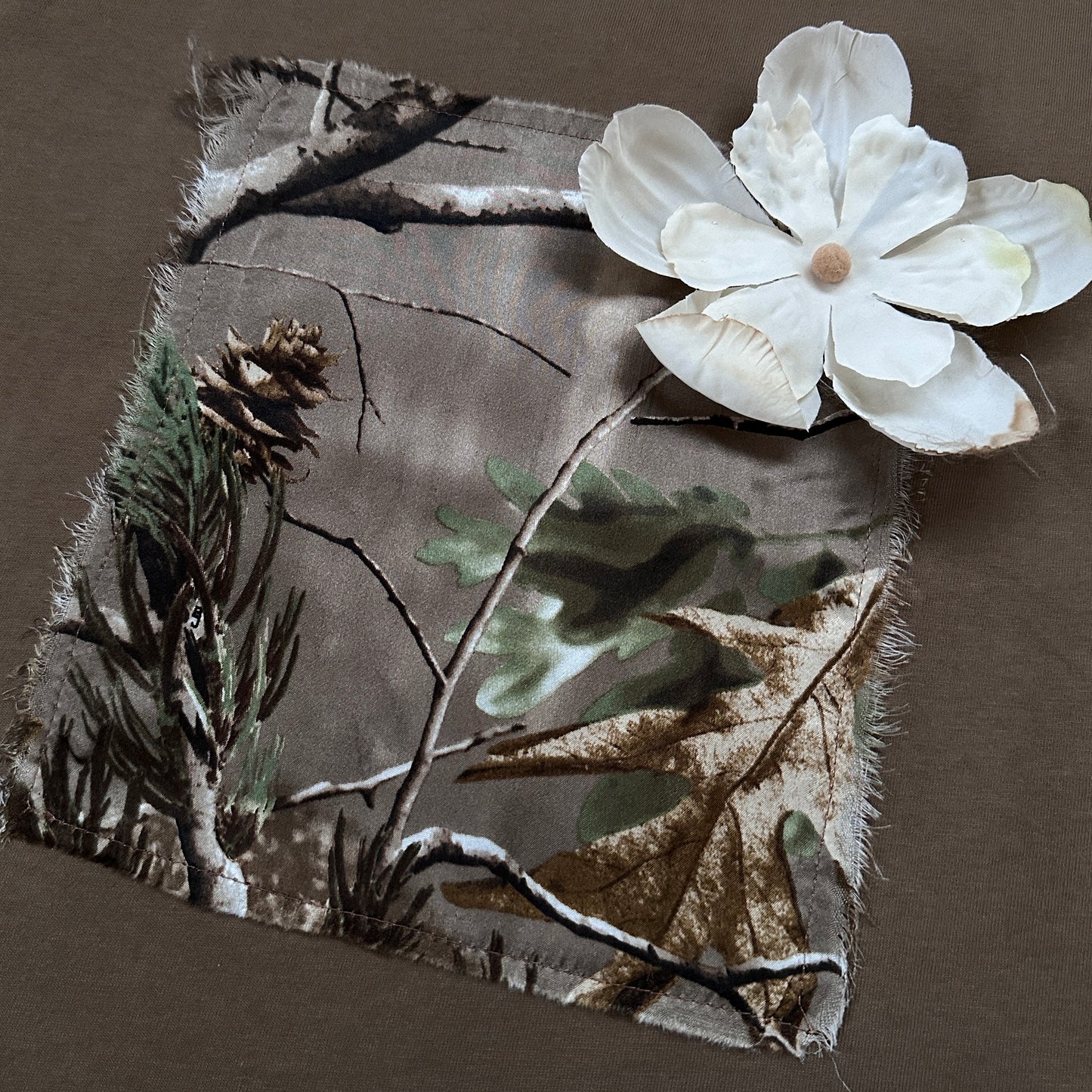 Redesigned Kimono Handmade T-Shirt Loquat Tea color