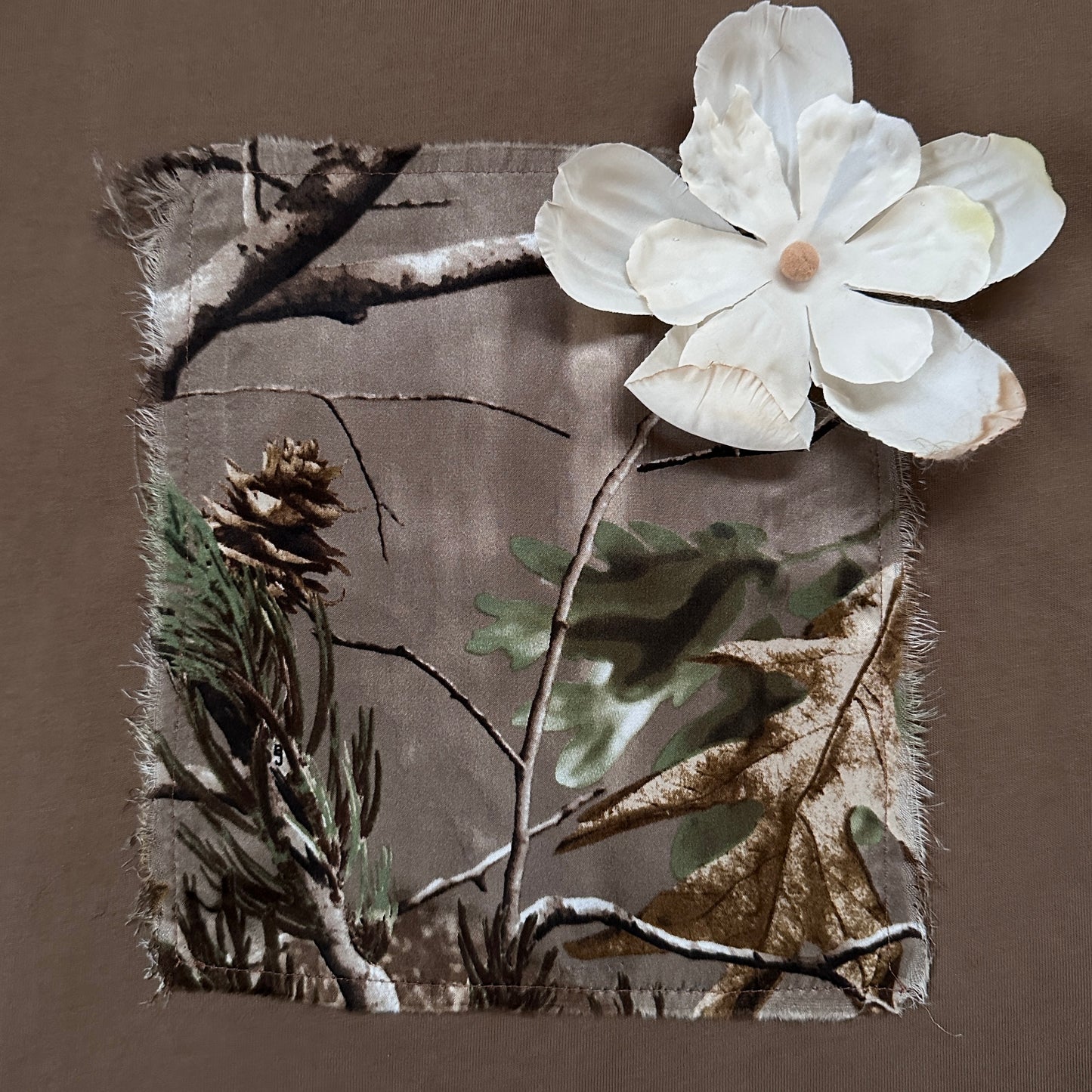 Redesigned Kimono Handmade T-Shirt Loquat Tea color