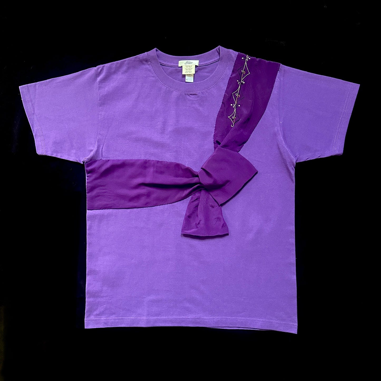 Redesigned Kimono Handmade T-Shirt Ancient Purple