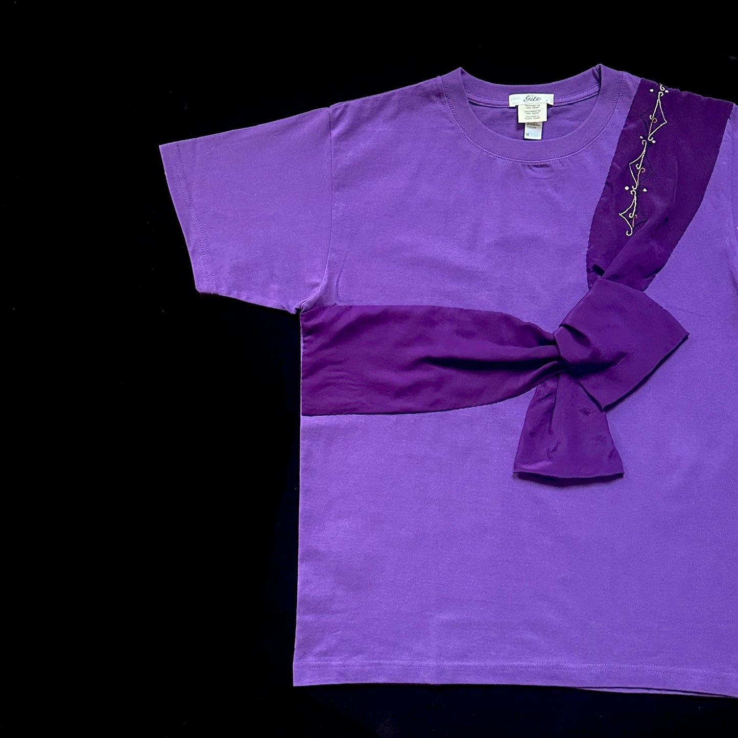 Redesigned Kimono Handmade T-Shirt Ancient Purple