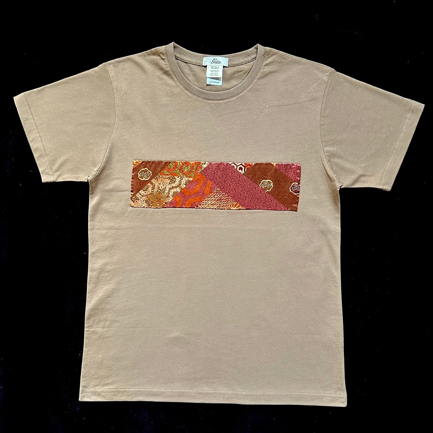 Redesigned Kimono Handmade T-Shirt Loquat Tea color