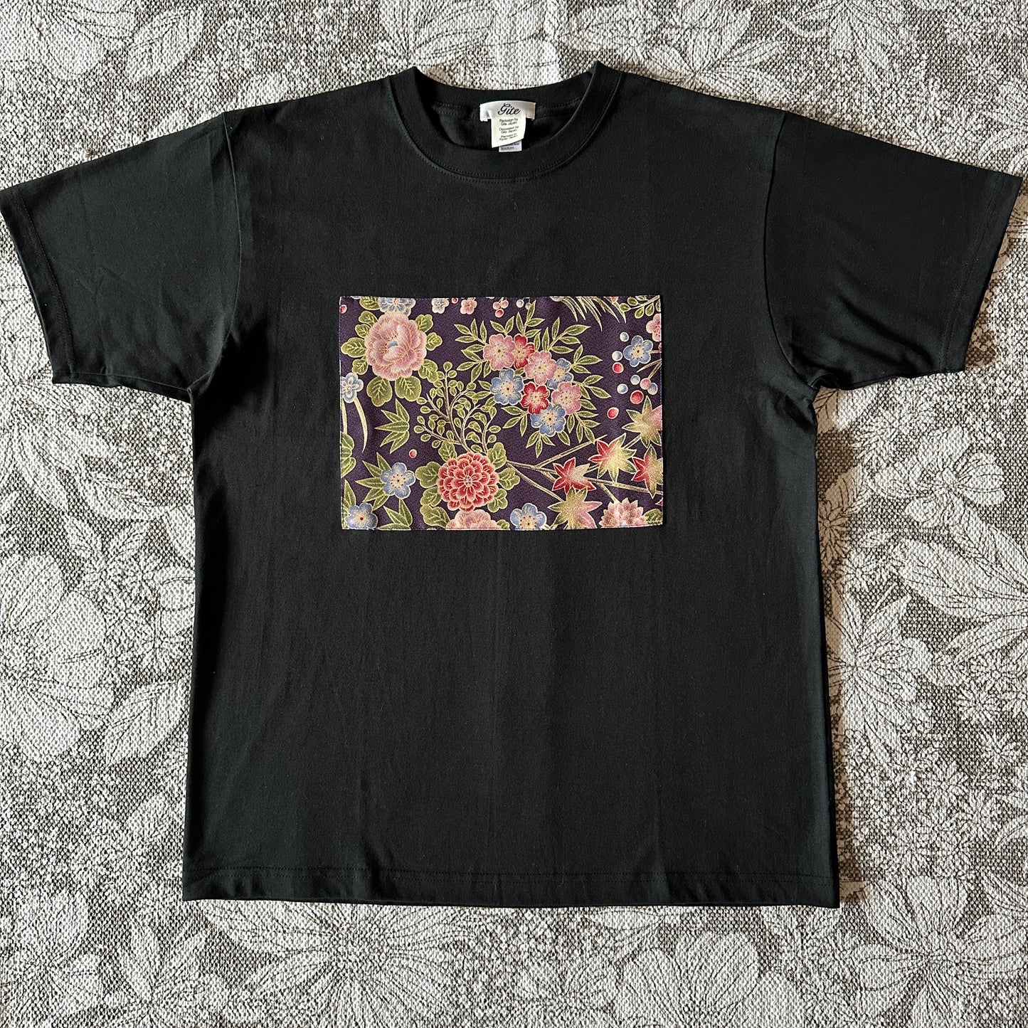 Redesigned Kimono Handmade T-Shirt Black