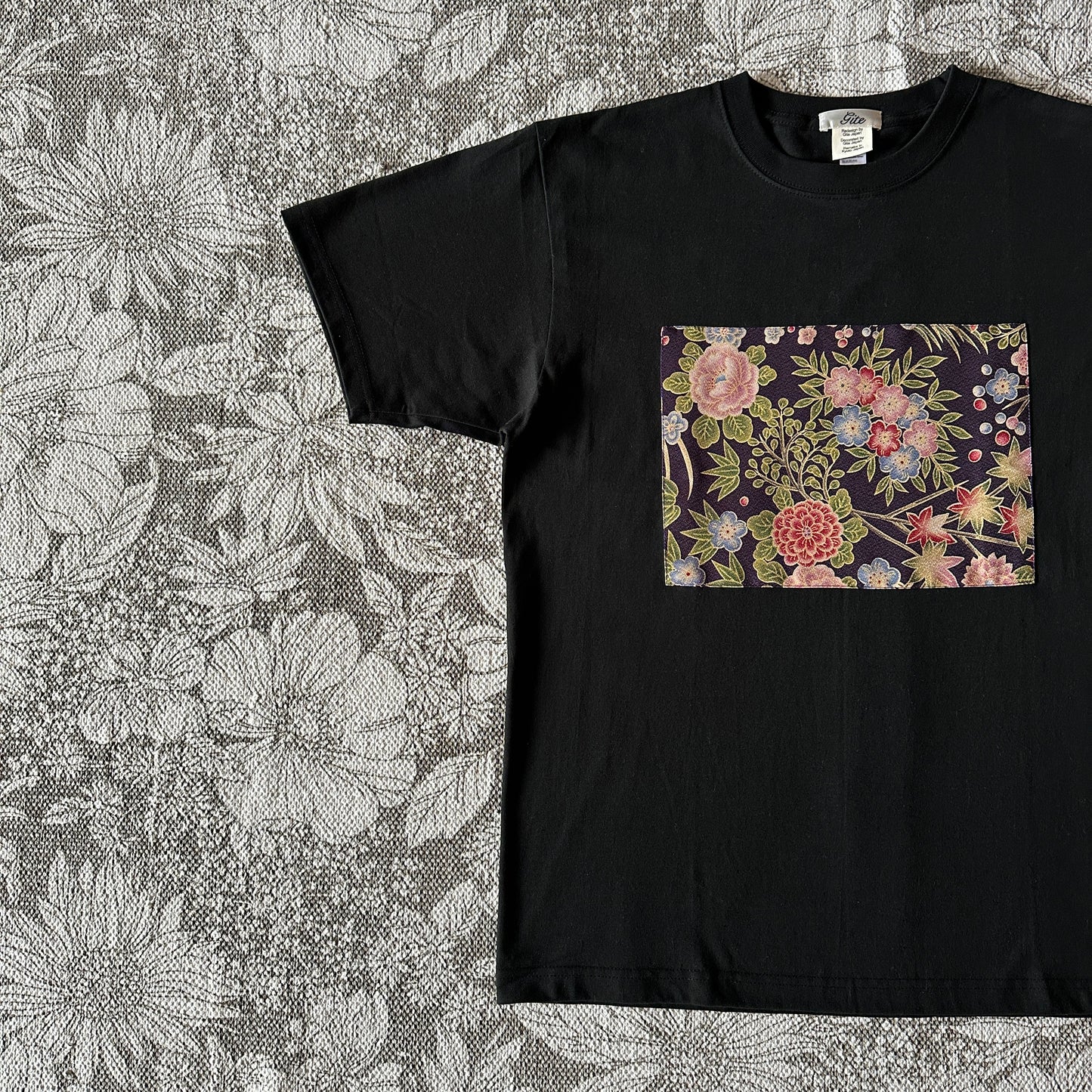 Redesigned Kimono Handmade T-Shirt Black