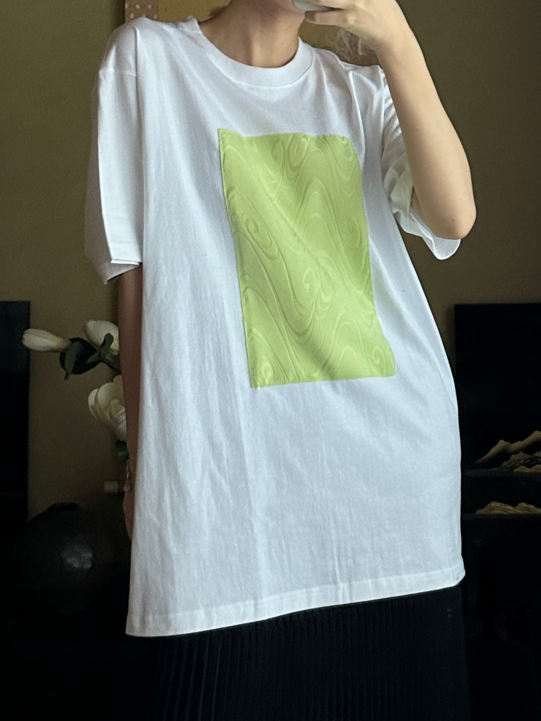 Redesigned Kimono Handmade T-Shirt White