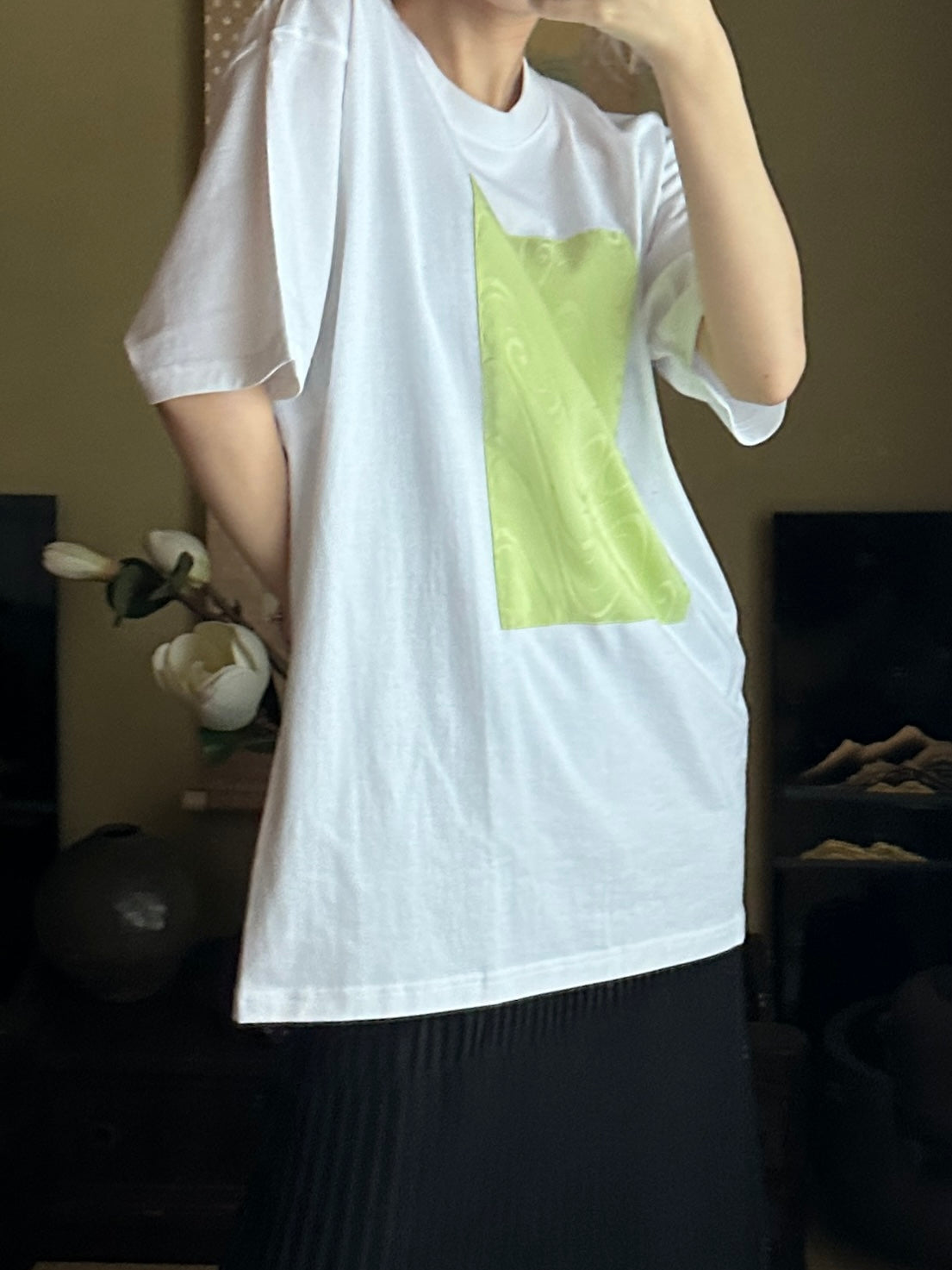 Redesigned Kimono Handmade T-Shirt White