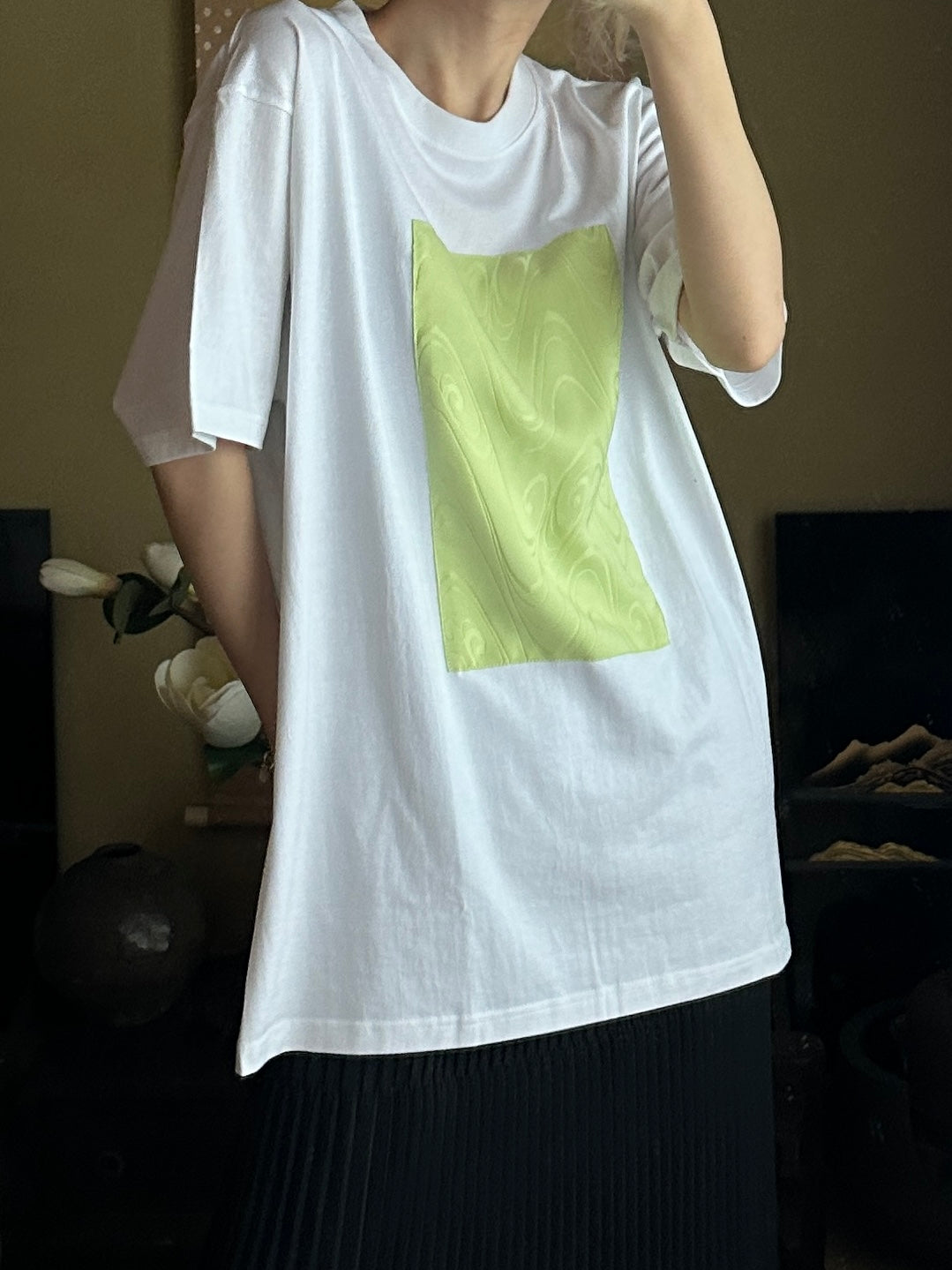 Redesigned Kimono Handmade T-Shirt White