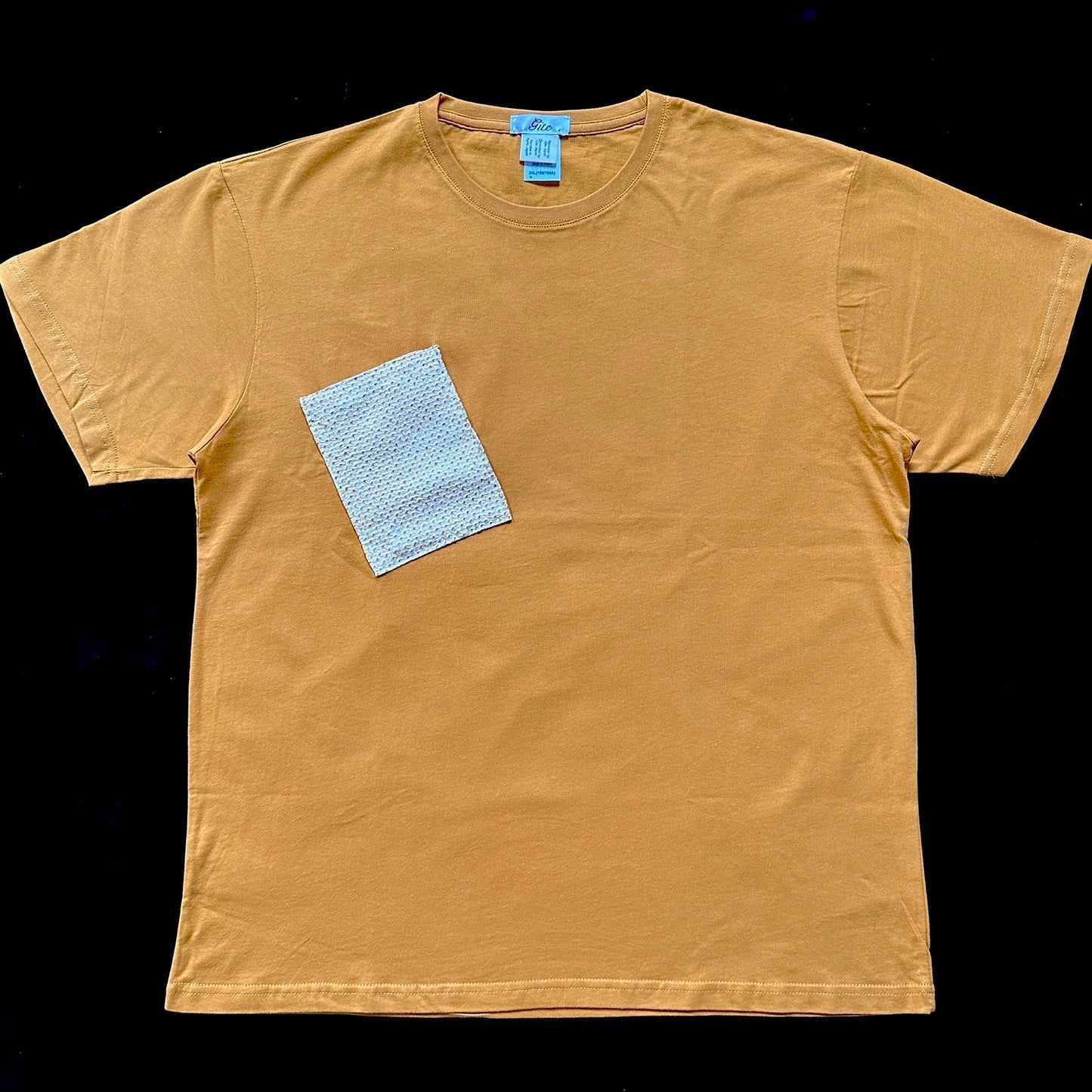 Redesigned Kimono Handmade T-Shirt Mustard Yellow