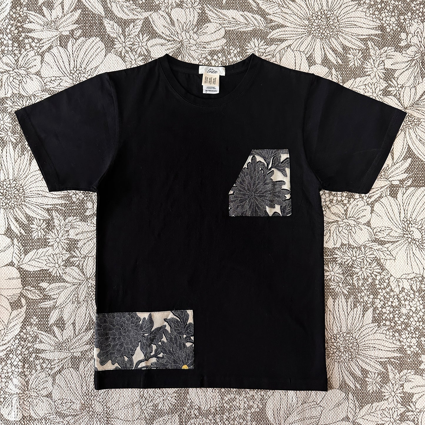 Redesigned Kimono Handmade T-Shirt Black