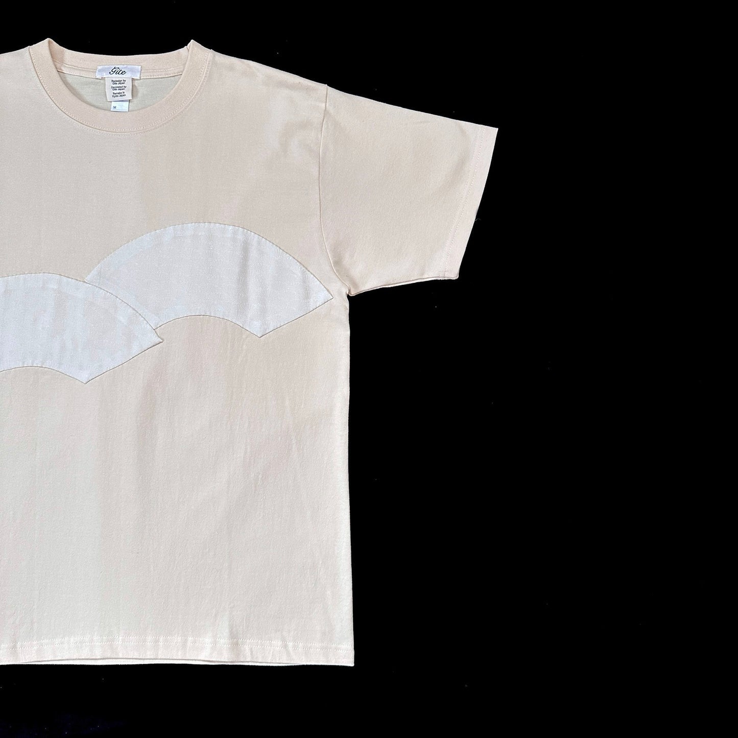 Redesigned Kimono Handmade T-Shirt Lotus root color