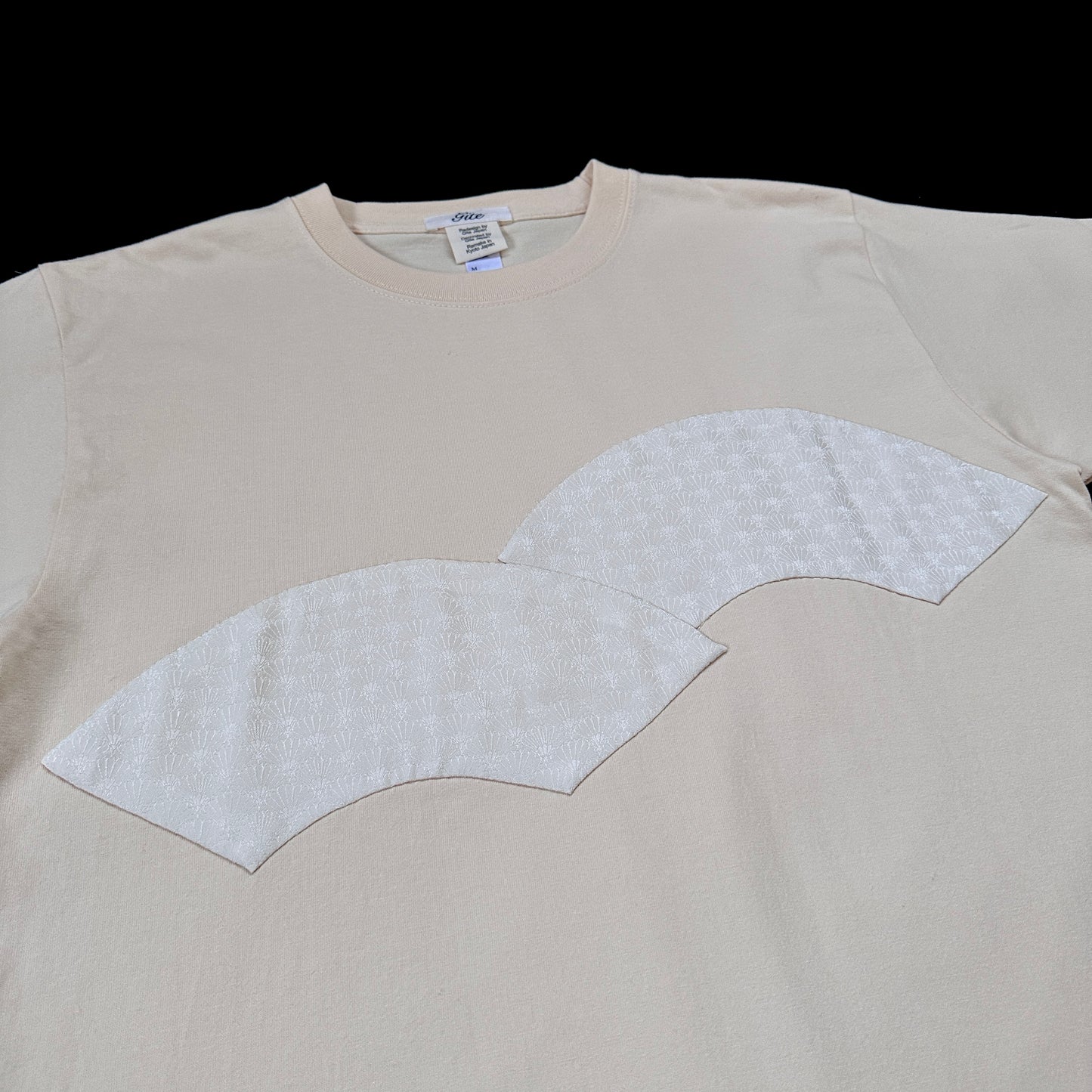 Redesigned Kimono Handmade T-Shirt Lotus root color