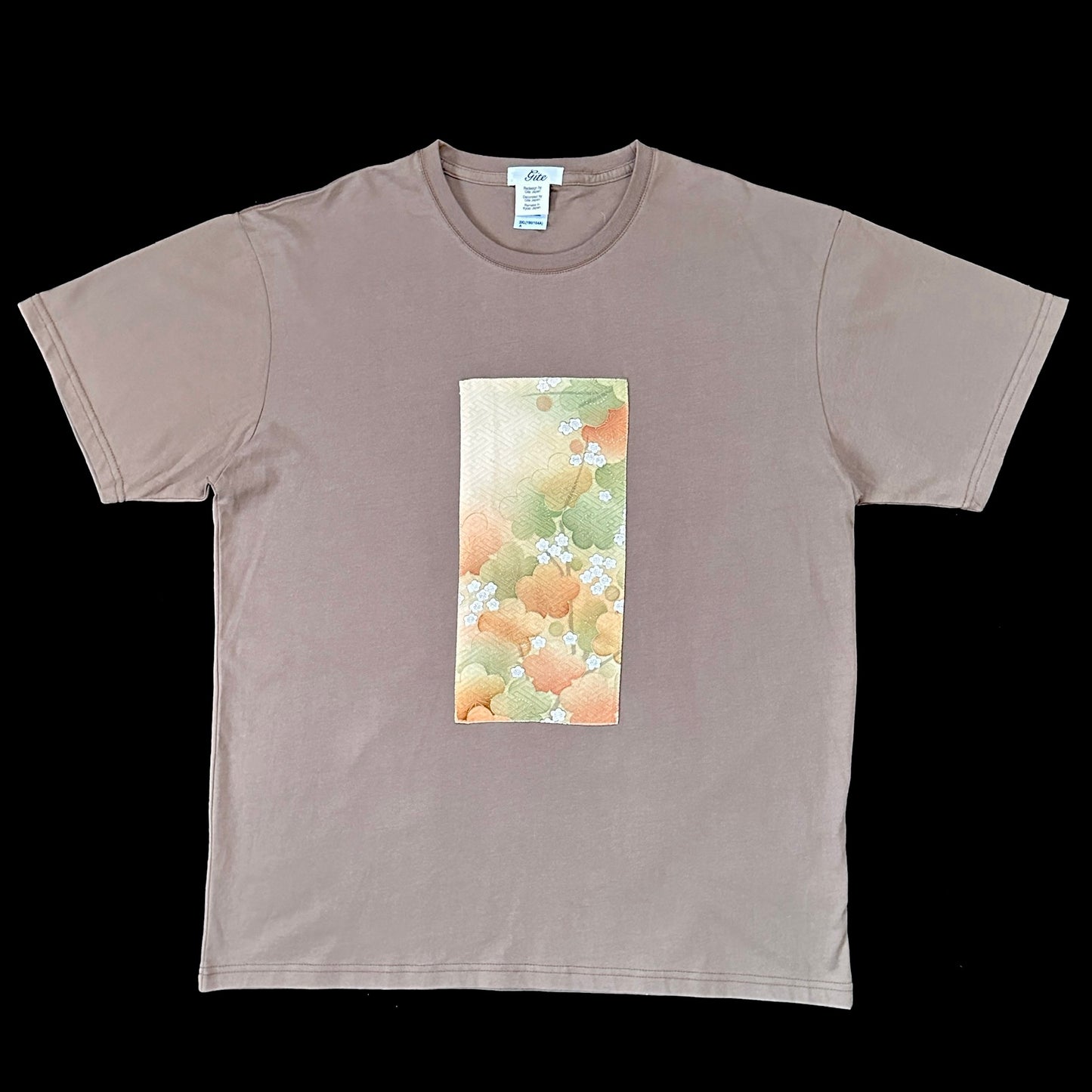 Redesigned Kimono Handmade T-Shirt Loquat Tea color