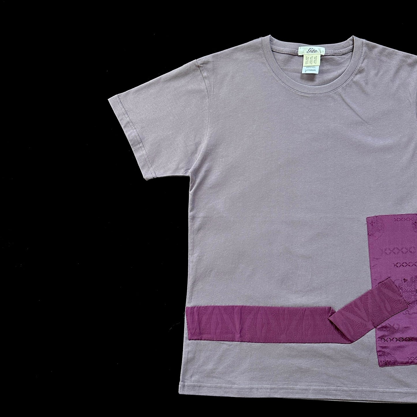 Redesigned Kimono Handmade T-Shirt Ancient Purple