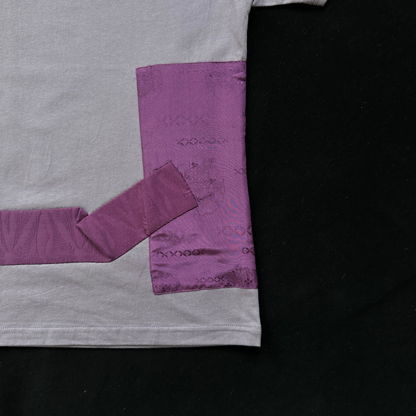 Redesigned Kimono Handmade T-Shirt Ancient Purple