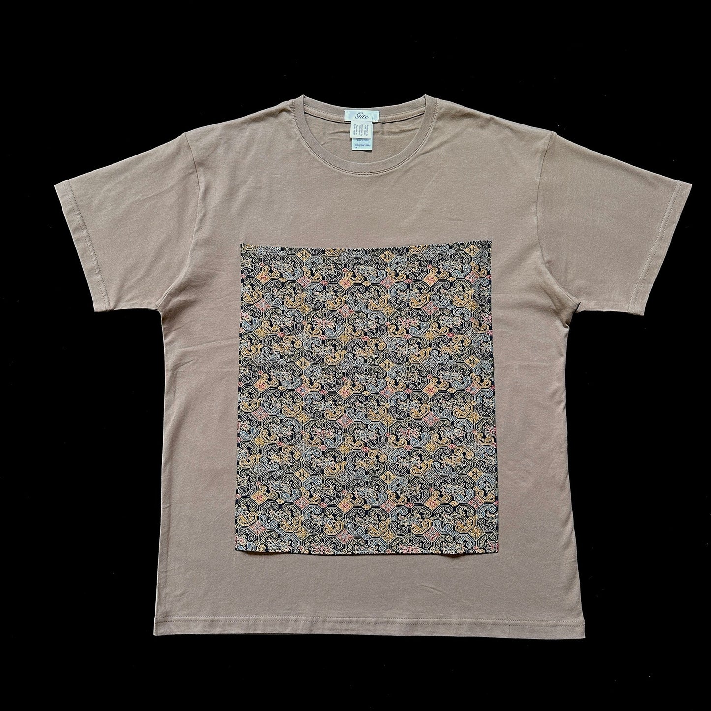 Redesigned Kimono Handmade T-Shirt Loquat Tea color