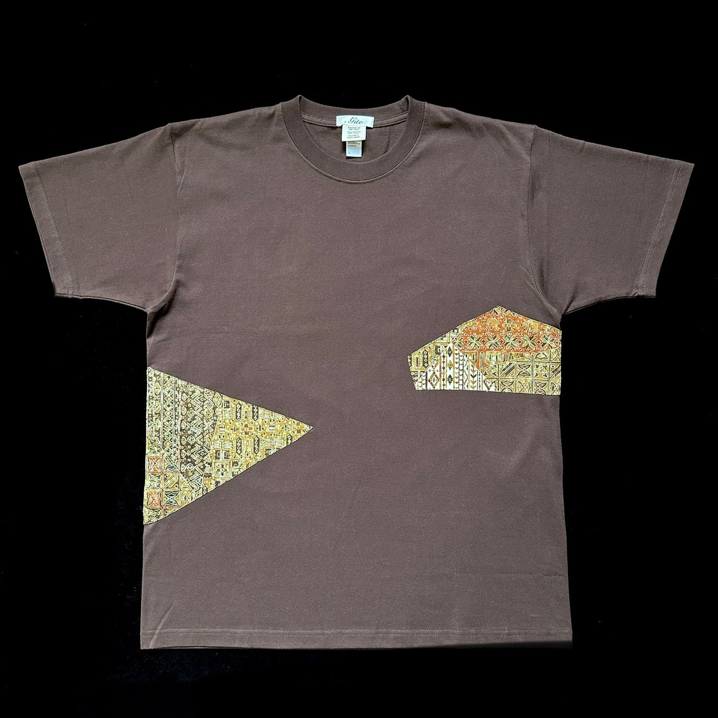 Redesigned Kimono Handmade T-Shirt Charcoal Black