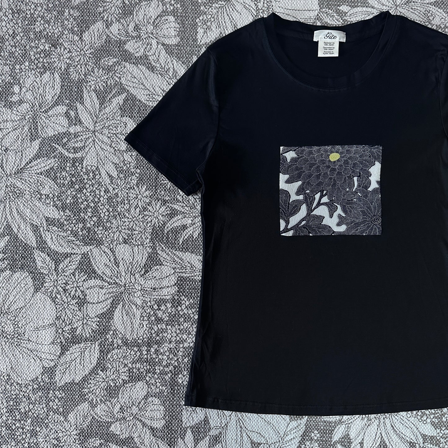 Redesigned Kimono Handmade T-Shirt Black