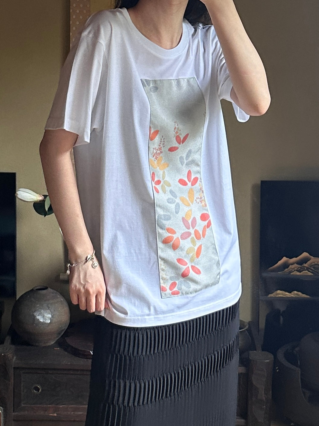 Redesigned Kimono Handmade T-Shirt White