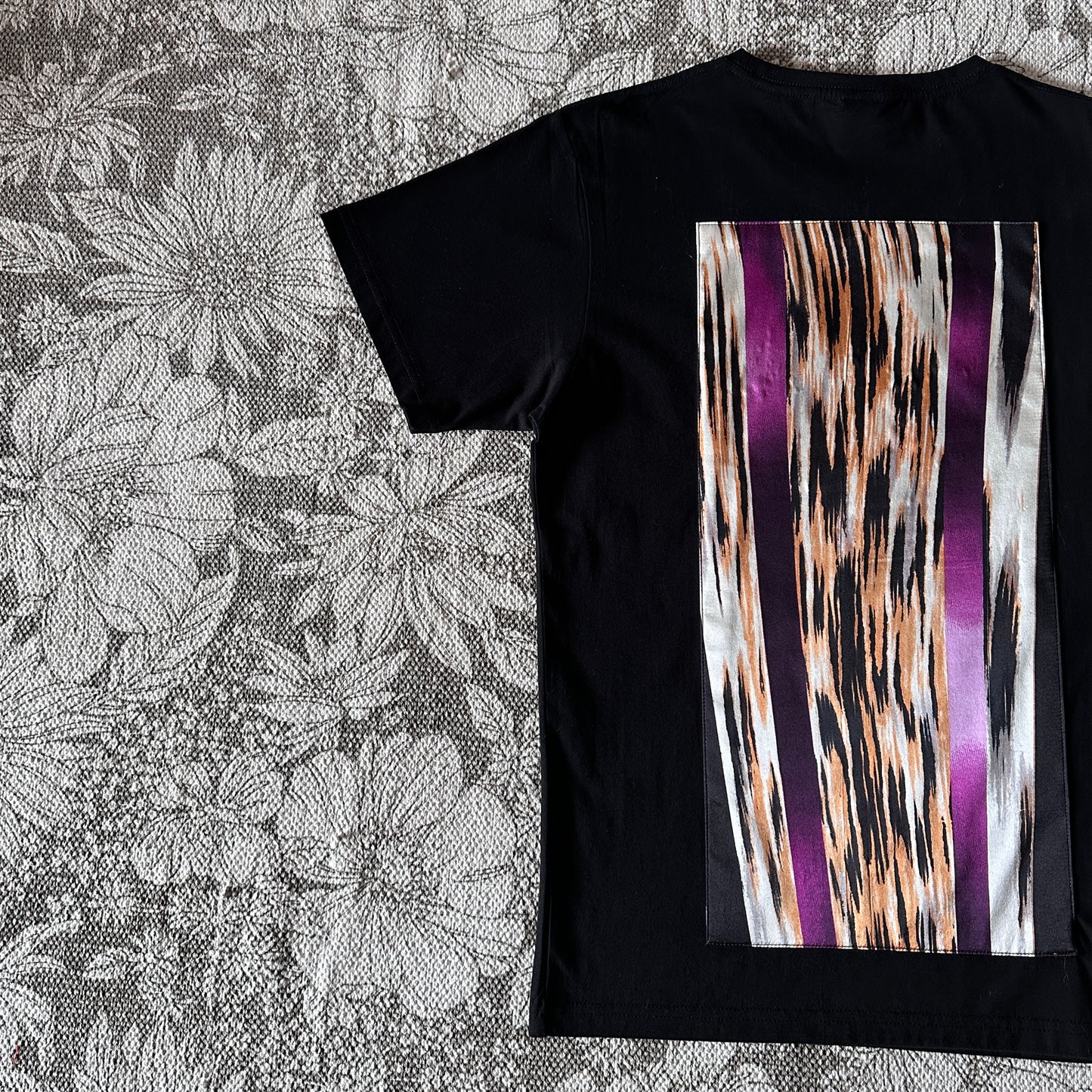 Redesigned Kimono Handmade T-Shirt Black