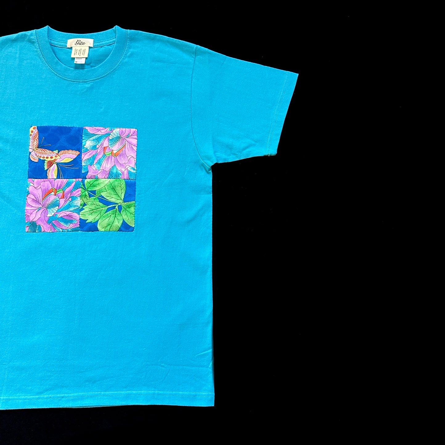 Redesigned Kimono Handmade T-Shirt Cornflower Blue