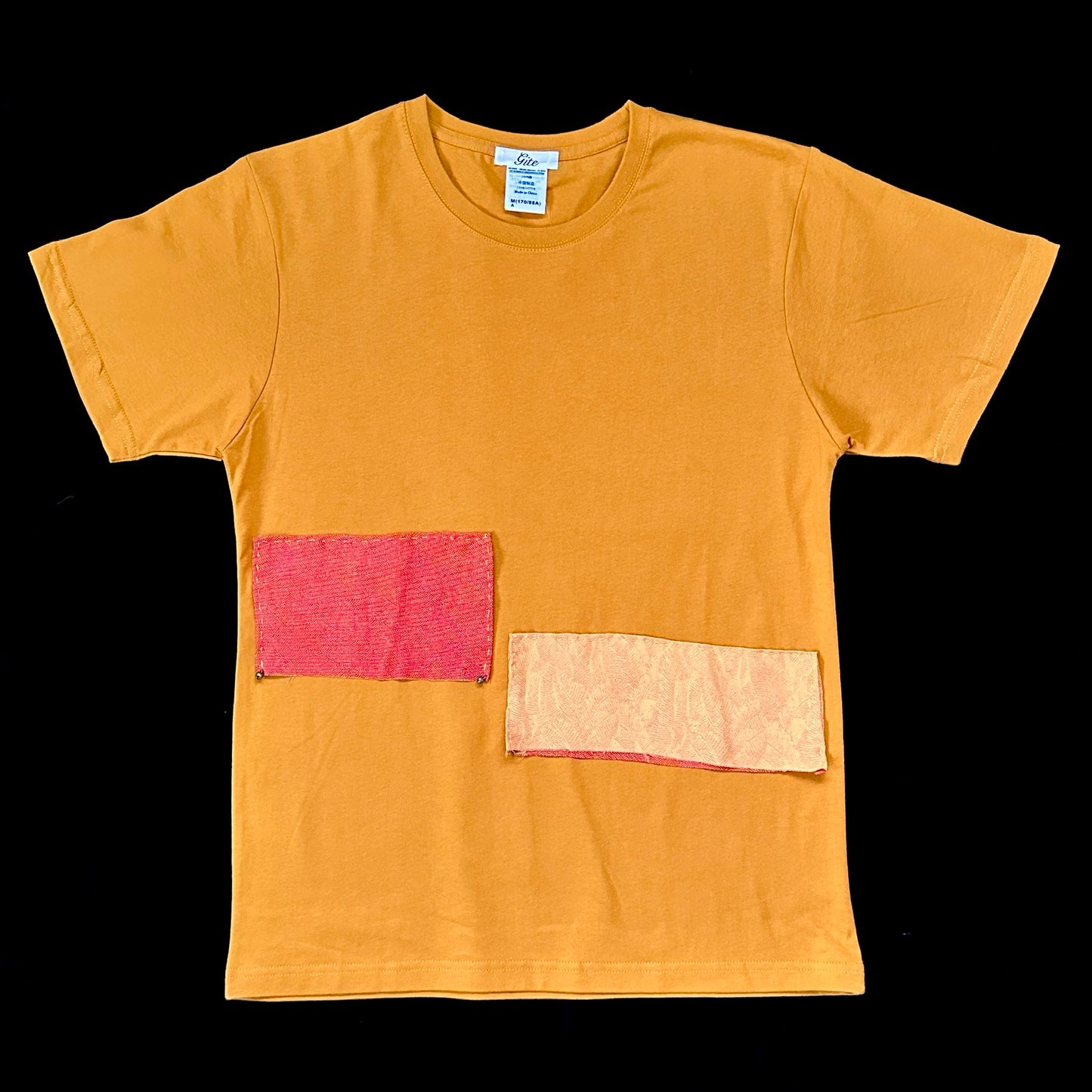 Redesigned Kimono Handmade T-Shirt Mustard Yellow