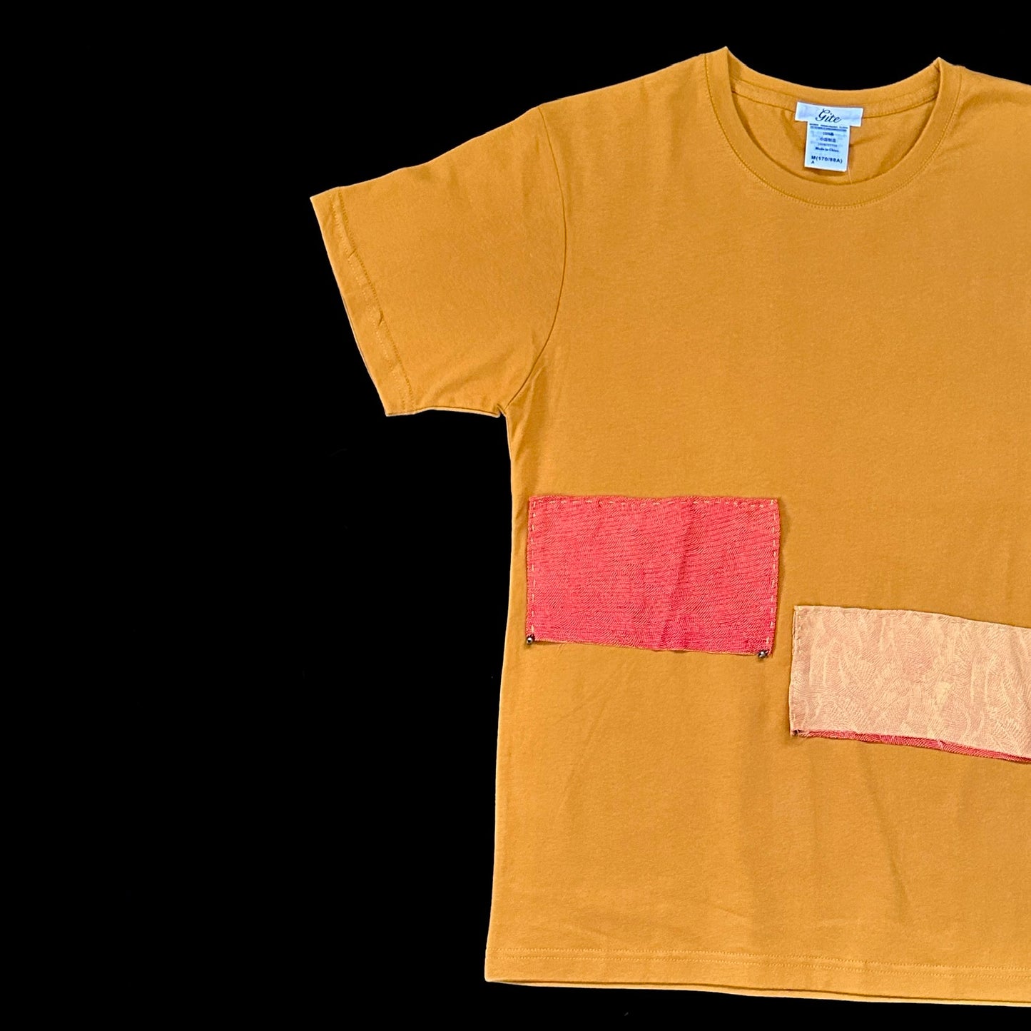 Redesigned Kimono Handmade T-Shirt Mustard Yellow