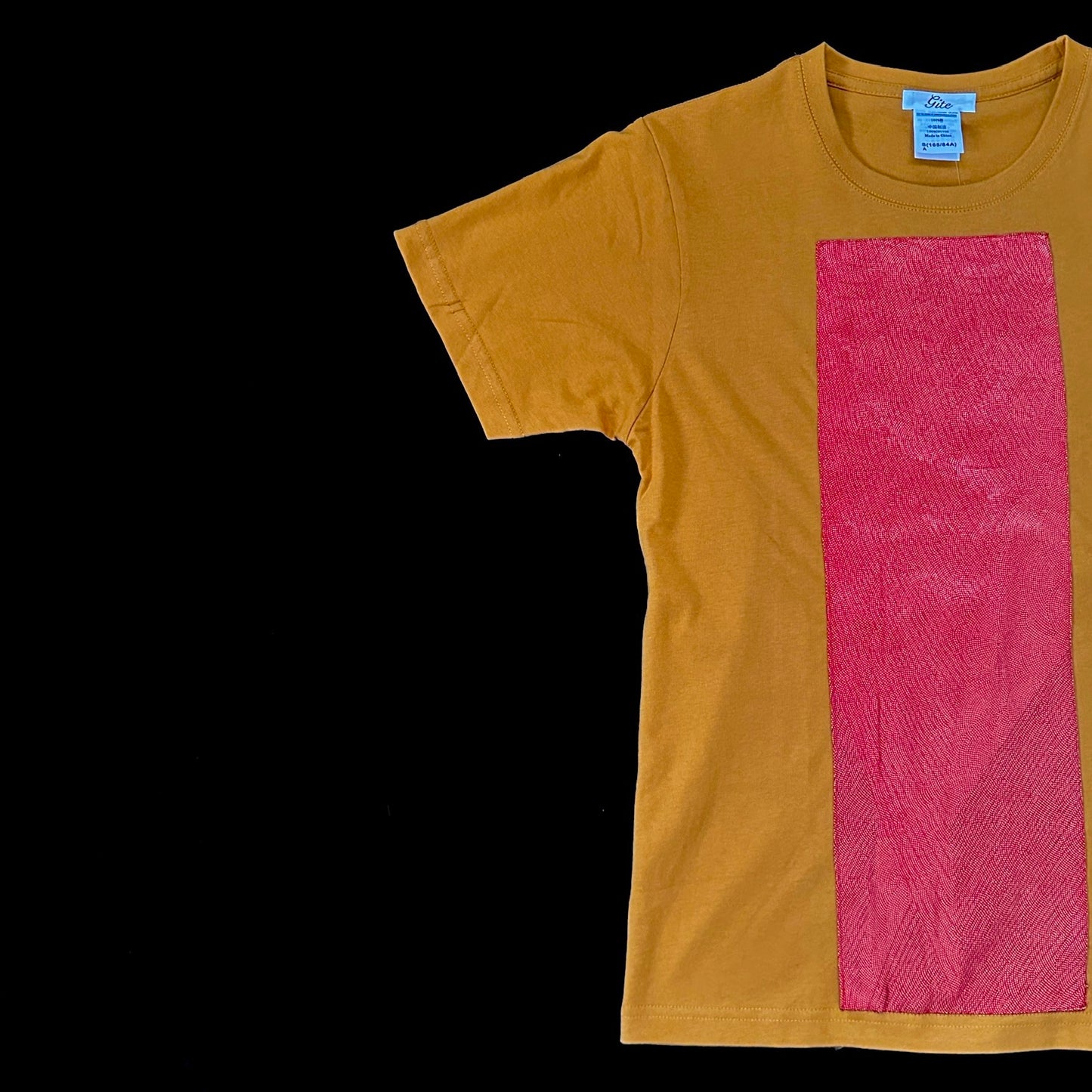 Redesigned Kimono Handmade T-Shirt Mustard Yellow