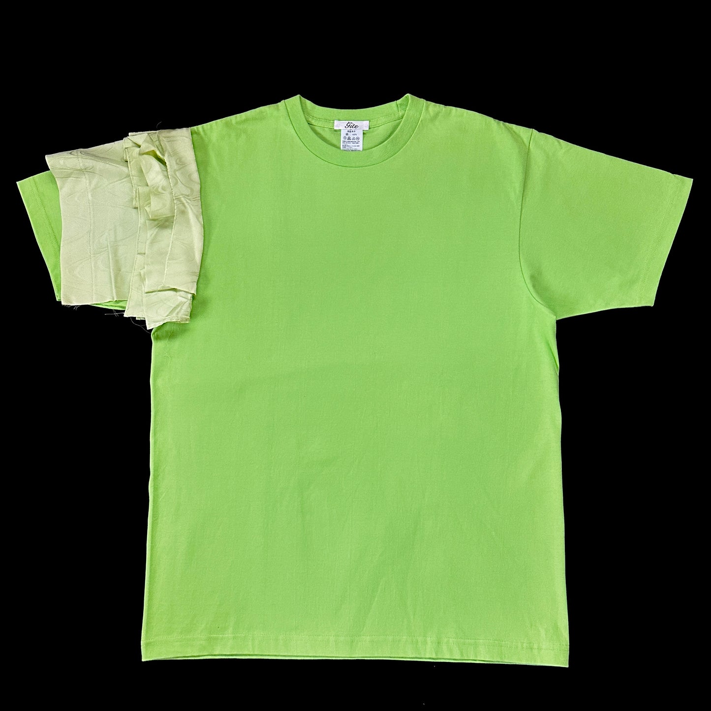 Redesigned Kimono Handmade T-Shirt Fresh Green color