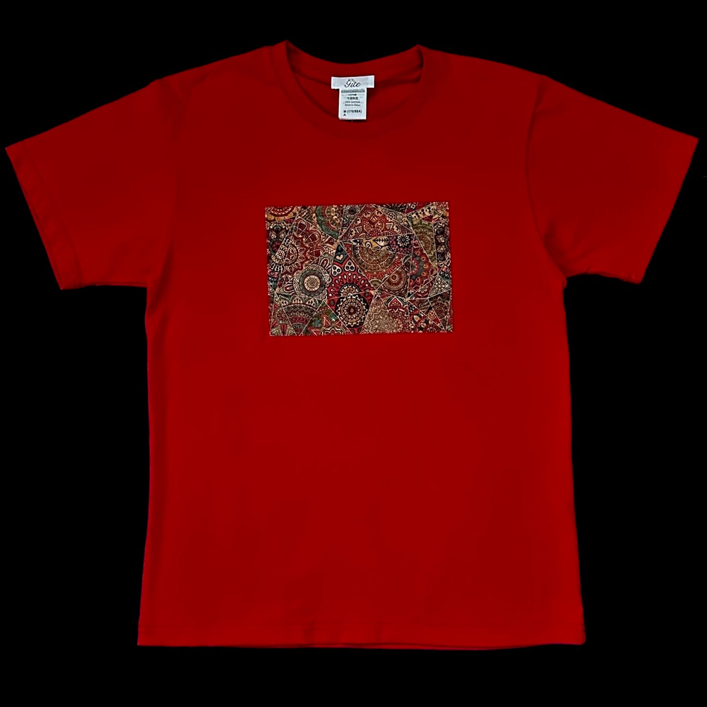 Redesigned Kimono Handmade T-Shirt Scarlet Color