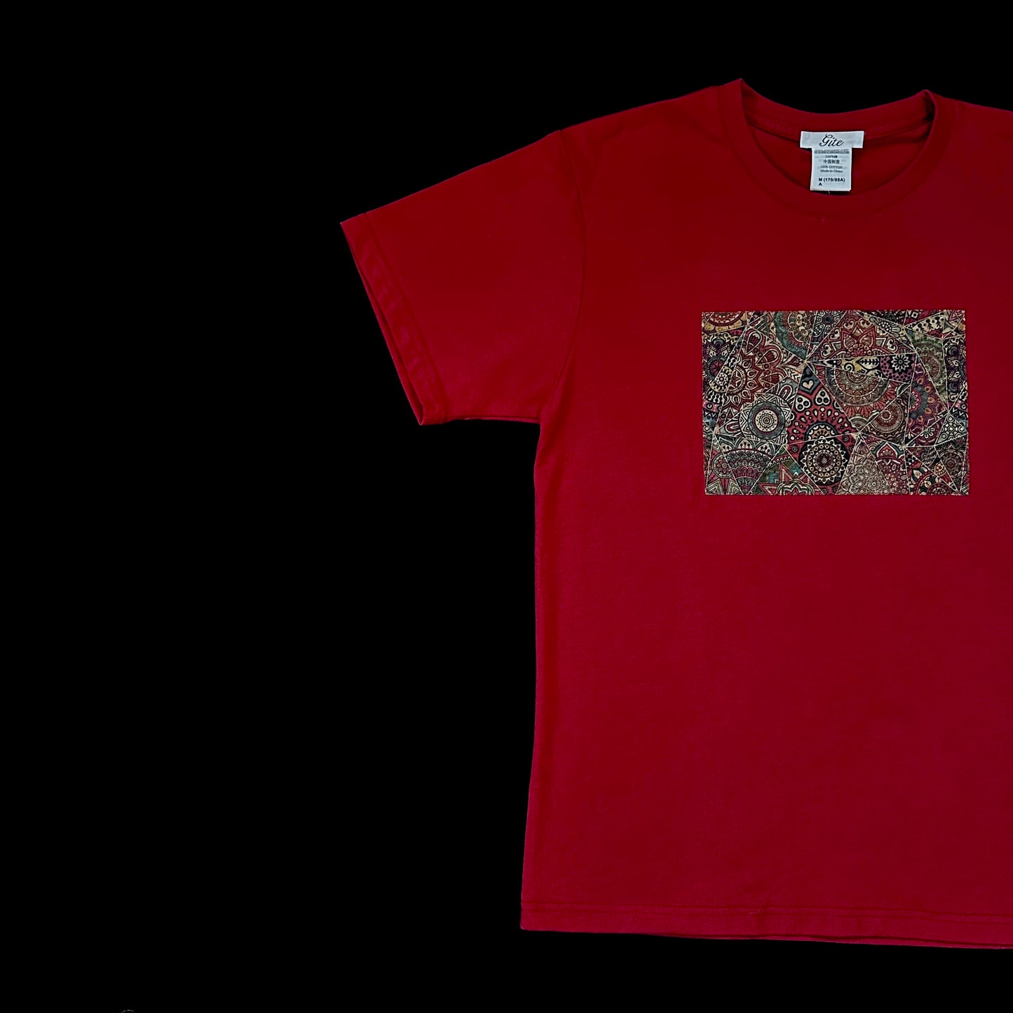 Redesigned Kimono Handmade T-Shirt Scarlet Color