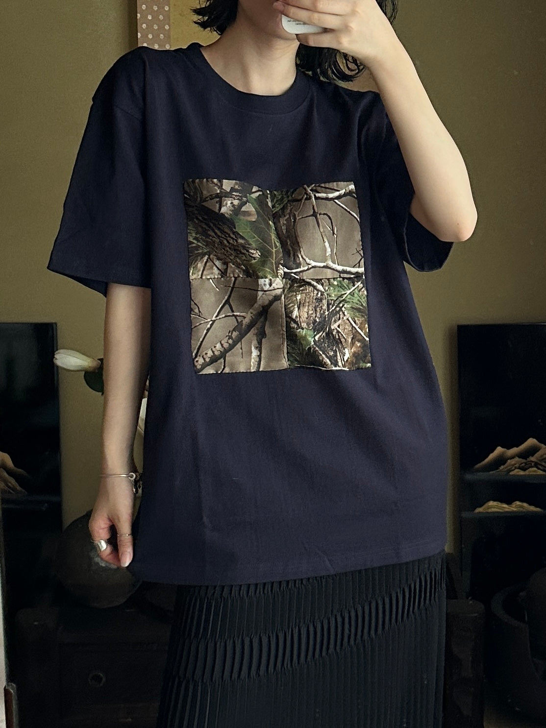 Redesigned Kimono Handmade T-Shirt Berlin Blue